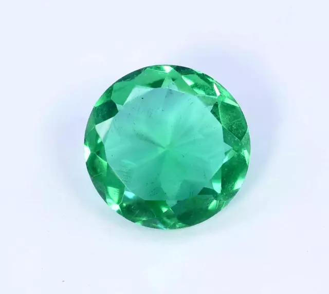 100% Natural 13x7 mm Green Zambian Emerald 8.05 Carat Round Shape Loose Gemstone