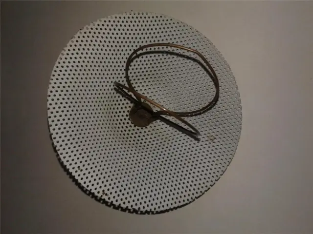 Vintage Pierced Metal Clip On Diffuser Lamp Shade Mid Century Modern 5 3/8"