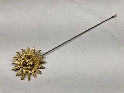 Large Sunburst French Clock pendulum 2 3/4” Diameter Solid Brass