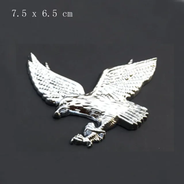 Chrome Metal 3D Eagle Hawk Logo Car Motorcycle Trunk Emblem Badge Decal Sticker