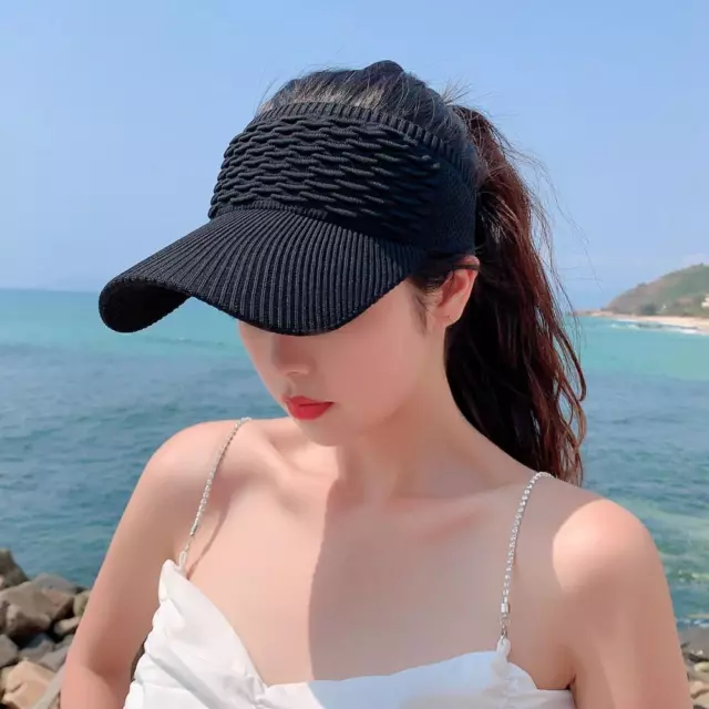 Summer Fashion Women Anti-UV Beach Sun Hat Visor Cap Baseball Hat Empty Top Hat