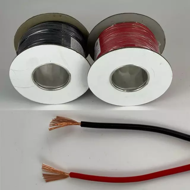16 mm² Black or Red  100Amp 12v Tri Rated Battery Cable Wire Auto Marine Camper