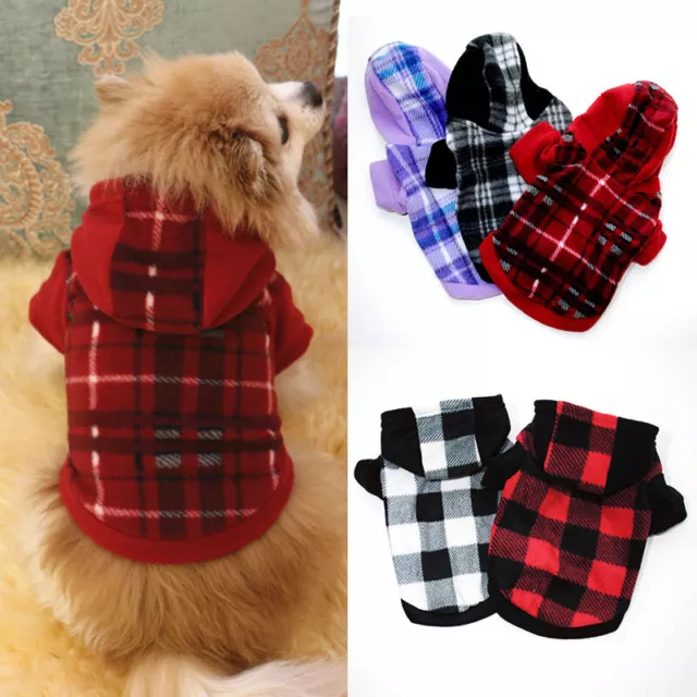 Pet Fleece Hoodie Clothes Puppy Dog Warm Jumper Sweater Coat Small Chihuahua Cat
