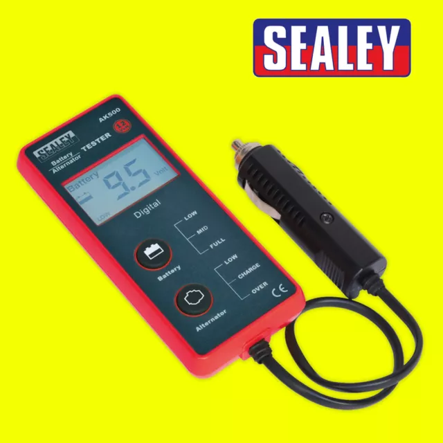 Sealey AK500 Car Van Battery & Alternator Tester 12V 12 VOLT - LCD Screen