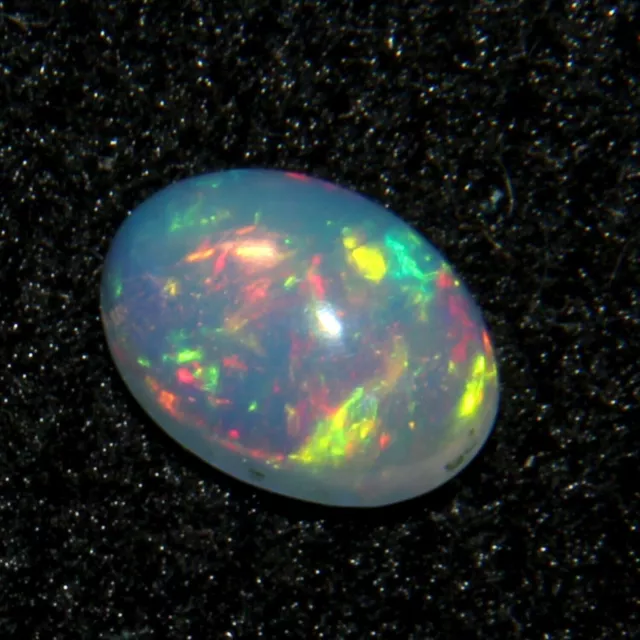 6x4 mm Natural Ethiopian Multi Fire Opal, Opal Oval Cabochon Loose Gemstone