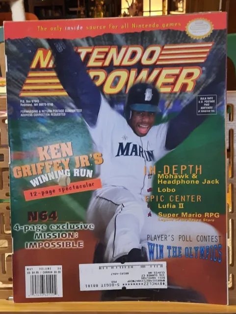 NB049-Nintendo Power Vol 84, Ken Griffey Jr, Poster, Cards, Inserts, Mint