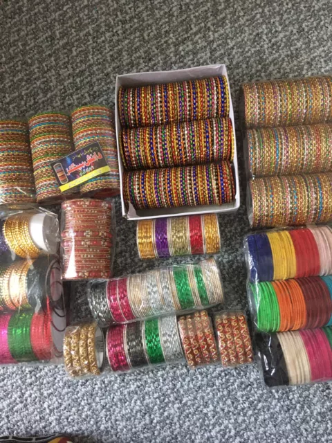 Job Lot Wholesale PricePakistani Indian BAngles Bridal Ladies Women Metal Bangle