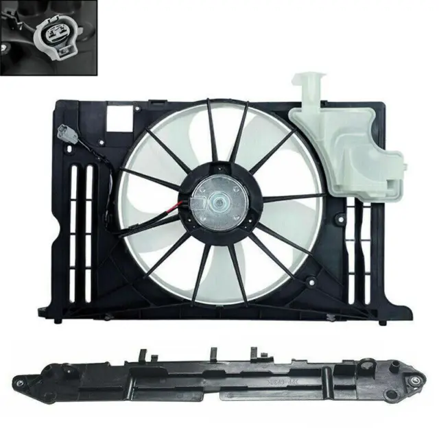 Fit 2014-2016 2017-2019 Toyota Corolla SE LE XSE Radiator Condenser Cooling Fan