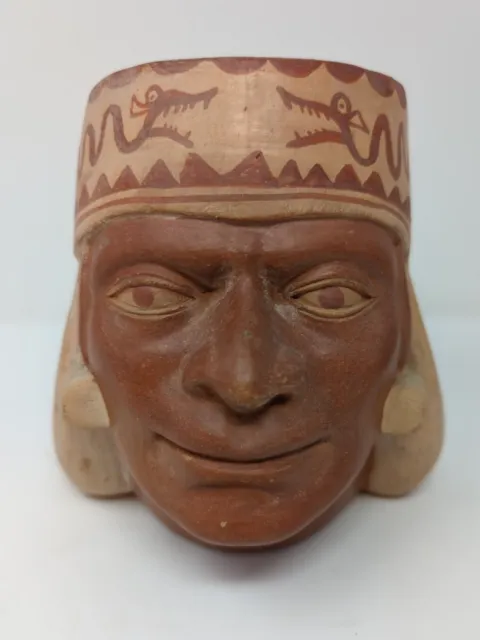 Moche Huaco Portrait Vessel Pot Jar Bottle Pre-Columbian Replica Reproduction