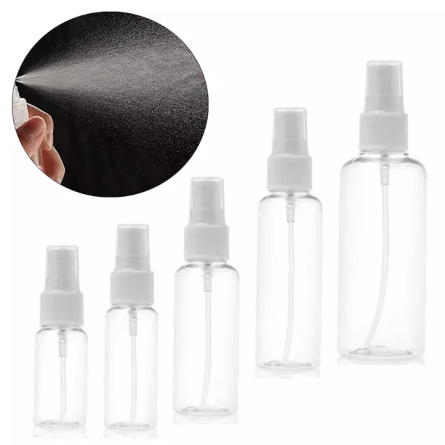 Pack of 5 Clear Travel Perfumes Spray Refillable Fine Mist Bottles Pump