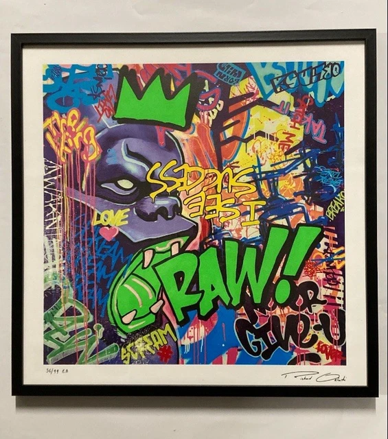 RICHARD ORLINSKI : Digigraphie les Schtroumpfs. Vendue encadrée EUR 245,00 - FR