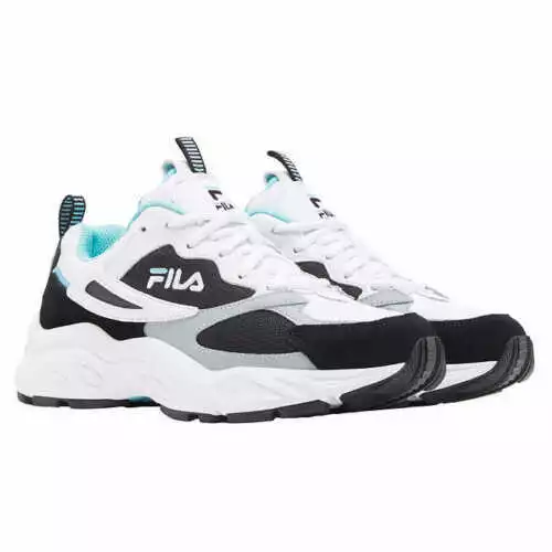 Fila Womens Envizion Running Walking Casual Shoes White/Black/Mint Size 6