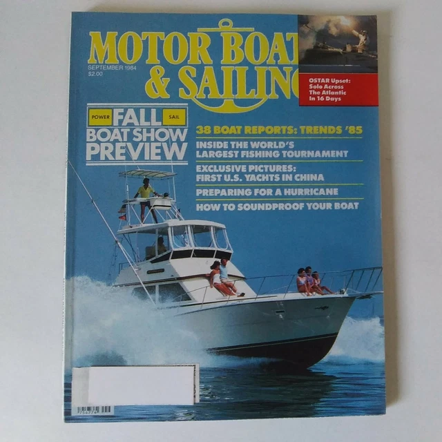 September 1984 -Motor Boating & Sailing Magazine- Fall Boat Show Vol 154 No 3 GD