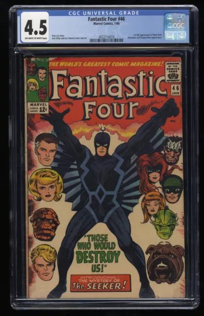 Fantastic Four #46 CGC VG+ 4.5 Off White to White 1st Black Bolt 2nd Inhumans!