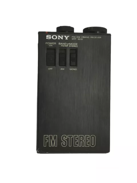 Rare Radio SONY SRF-80W FM/AM 2 Band Receiver Vintage