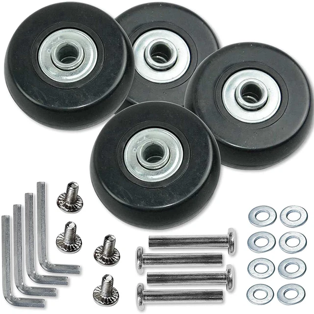 Universal Suitcase Luggage Wheel Replacement Rubber Wheels Swivel Bearing Tool