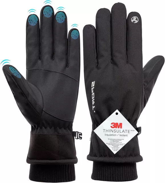 3M Thermal Ski Sports Gloves ✅ Size X-Large Insulate Warm Waterproof Black 🚚💨