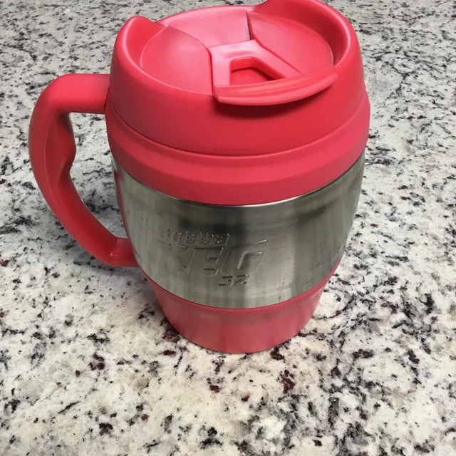 Big BUBBA Classic Insulated Mug 52oz Hot or Cold Travel Coffee Pink Chrome Keg 2