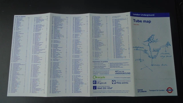 LONDON UNDERGROUND TUBE Map NOT as Ordnance Survey Epping, Arsenal ...