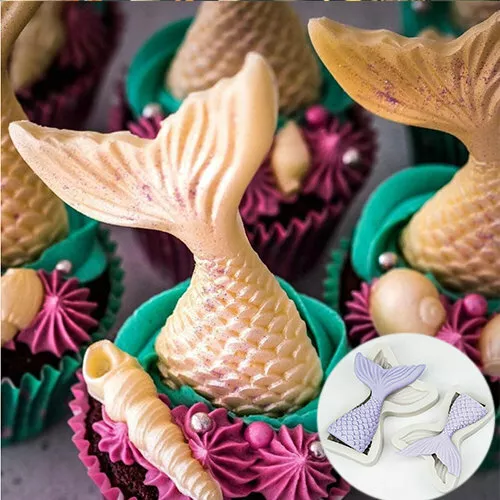 3D Fondant Mould Tail Mold Cake Chocolate Sugarcraft DIY Mermaid Silicone