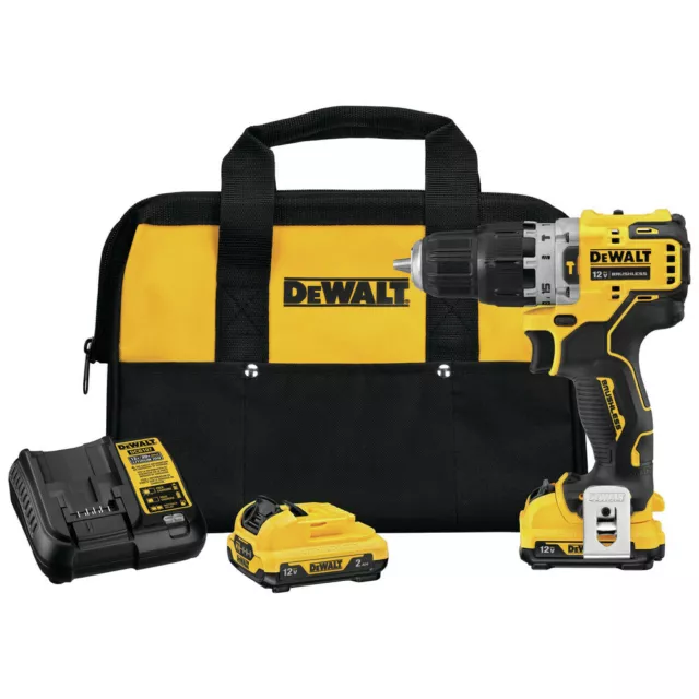 DEWALT DCD706F2 XTREME 12V MAX BL Li-Ion 3/8 in. Hammer Drill Kit (2 Ah) New