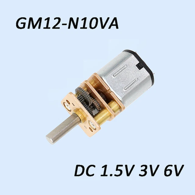 Permanent Magnet Gearmotor GM12-N10 Reversible DC 1.5V-6V Shaft length 4.4/10mm