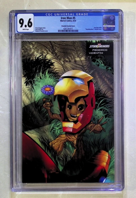 Invincible Iron Man #5 (2023 Marvel Comics) Federico Vicentini Variant CGC 9.6