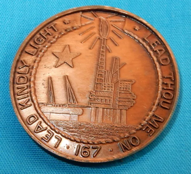 VINTAGE MASONIC MARK PENNY TOKEN PIPER ALPHA OIL RIG REMEMBRANCE No 167 SCOTLAND