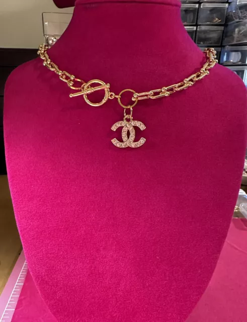 Upcycled Chanel charm necklace