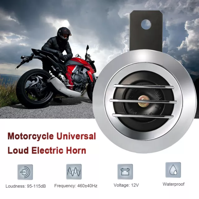 1.5A 105dB Universal Waterproof Motorcycle Round Electric Horn D0K4