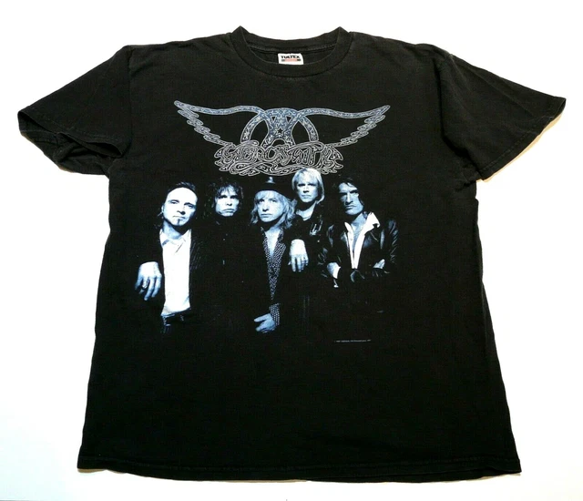 Aerosmith Nine Lives World Tour VTG 90s Double Sided Mens Unisex XL Concert Tee