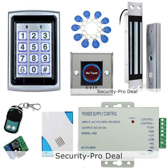 RFID CARD+PASSWORD DOOR Access Control+ Magnetic Lock+Door Bell+Remote ...