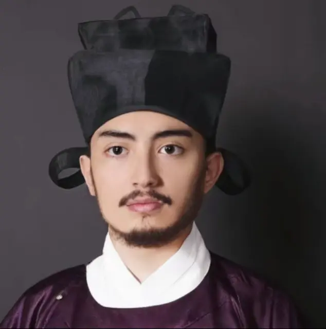 Chinese Ancient Black Hanfu Hat Men Adult Headdress Hanfu Crown Cosplay Costume