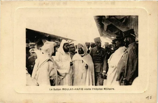 CPA AK Le Sultan Moulay-Hafid Visit the Military Hospital MOROC (964057)