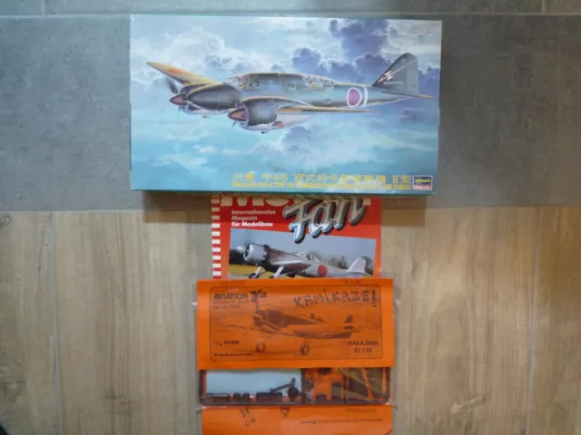 1:72 Modellbaukonvolut , 2 x japanische Flugzeuge 2.WK + 1 x Modellbaumagazin