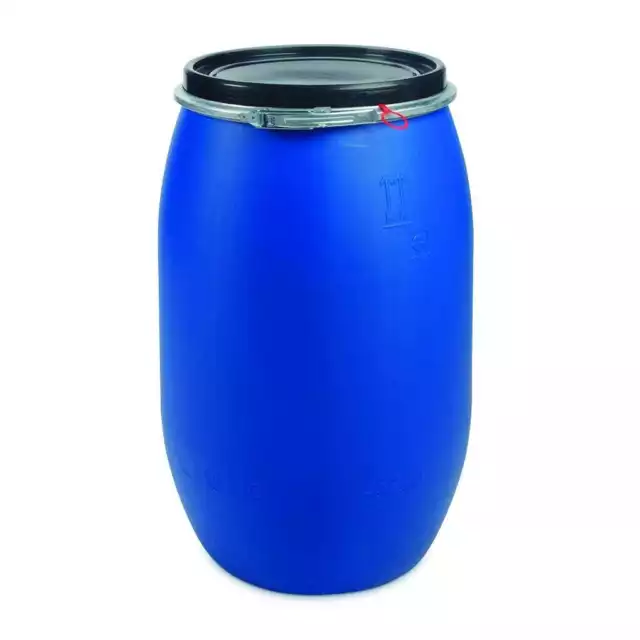 120L Open Top Keg Drum Barrel UN Approved Blue Including Lid and Ring