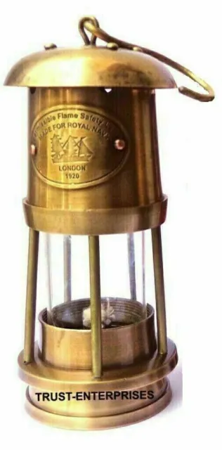 Antike Messing-Miner-Schiffslaterne, maritime Lampe, dekorative Lampe, 15,2 cm