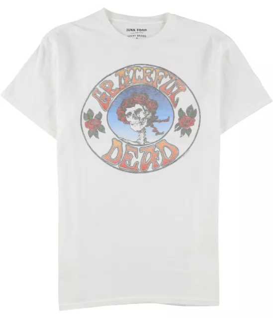 Junk Food Mens Grateful Dead Graphic T-Shirt, White, Large