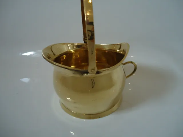 Small Brass Coal Bucket Victorian Style - plant pot Cooking Dish- Farm house L