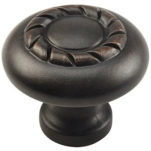 Cosmas Cabinet Hardware Oil Rubbed Bronze Rope Knobs 4113ORB