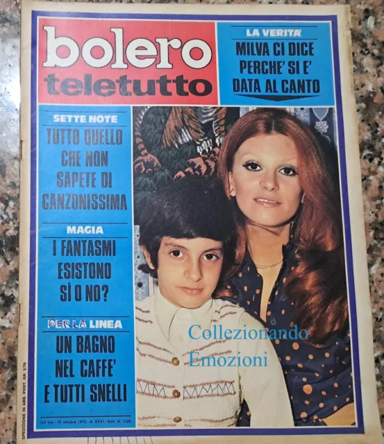 Bolero Teletutto n.1328 del 1972-Milva-Caterina Caselli-Schiaffino-Mino Reitano-