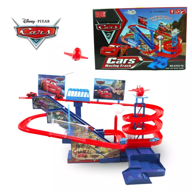 Electronic Disney Pixar Cars Lightning Mcqueen Racing Track Playset Kids Toy