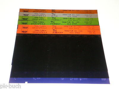 DEUTZ Microfiche Catalogo Ricambi Khd Deutz Trattore D 4807 Stand 10/1980 
