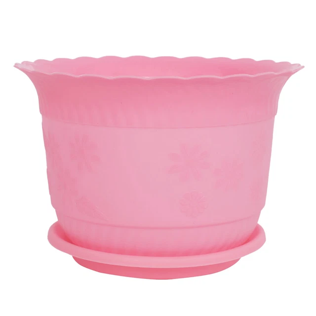 Accueil motif floral plastique de l'usine d'Aloès Cactus Rose Pot fleur 23cm Dia