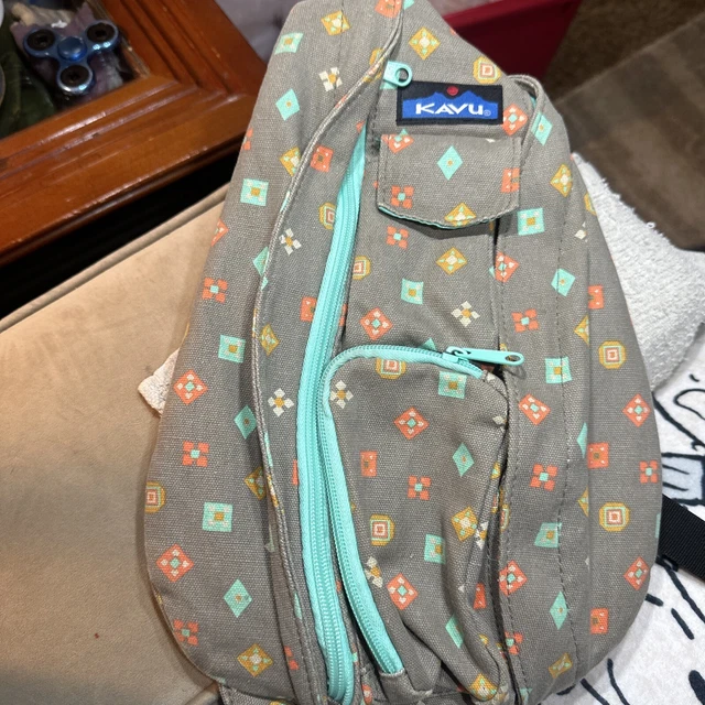 KAVU RARE CATTITUDE Rope Sling Bag Backpack Crossbody Purse Strap