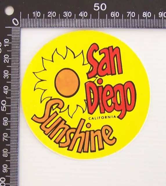 Vintage San Diego California Usa Travel Souvenir Car Rv Truck Luggage Sticker