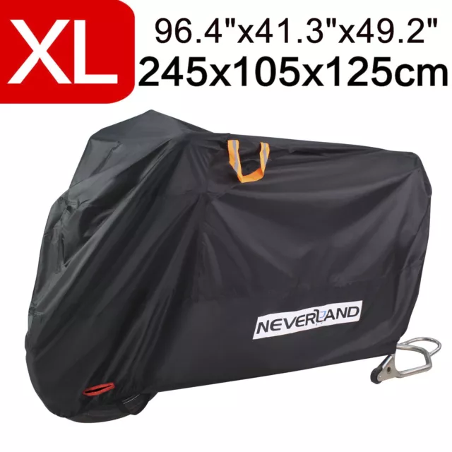 Heavy Duty Motorcycle Cover Motor Bike 210D Waterproof UV Rain Dust Protector XL