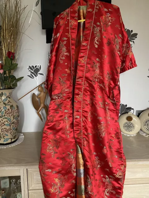 Red/Gold Kimono Style Dressing Gown
