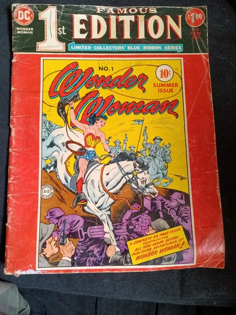 Wonder Woman DC Comics Famous 1st Edition Limited Collector's Blue Ribbon Series