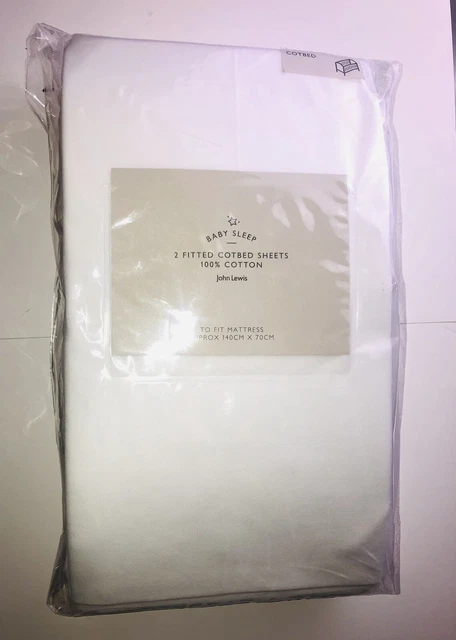 TOTALMENTE NUEVAS sábanas ajustadas x2 sin abrir John Lewis 100 % algodón